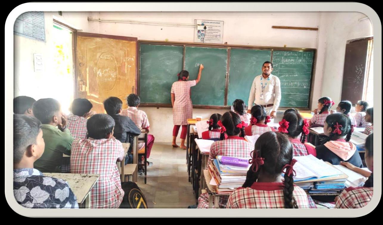 Student explaining a math topic to classmates